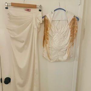 3 pieces Evening Gorgeous white Dress Size XS